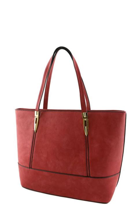 reversible tote red heather